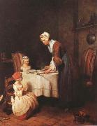 Jean Baptiste Simeon Chardin The Grace (mk08) oil on canvas